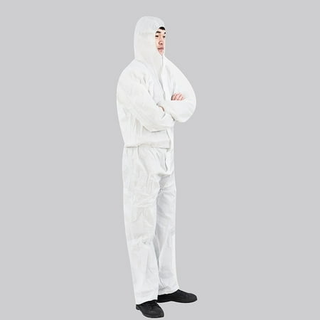 safety clothing reusable protective coverall coverall with hood hooded protective overalls unisex OVERSIZED front pockets Women romper